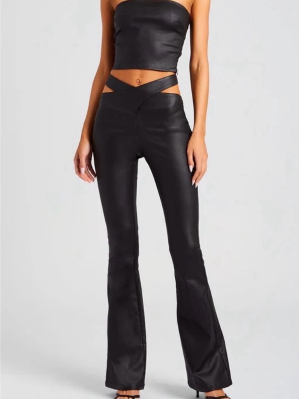 SER.O.YA SLOANE COATED DENIM JEAN with Crossover Waist